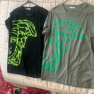 Two men’s Versace collection, T-shirts.